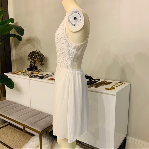 Topshop floral appliqué white dress size 8 - Picture 6 of 16